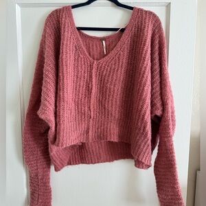 Pink Knit Free People Sweater